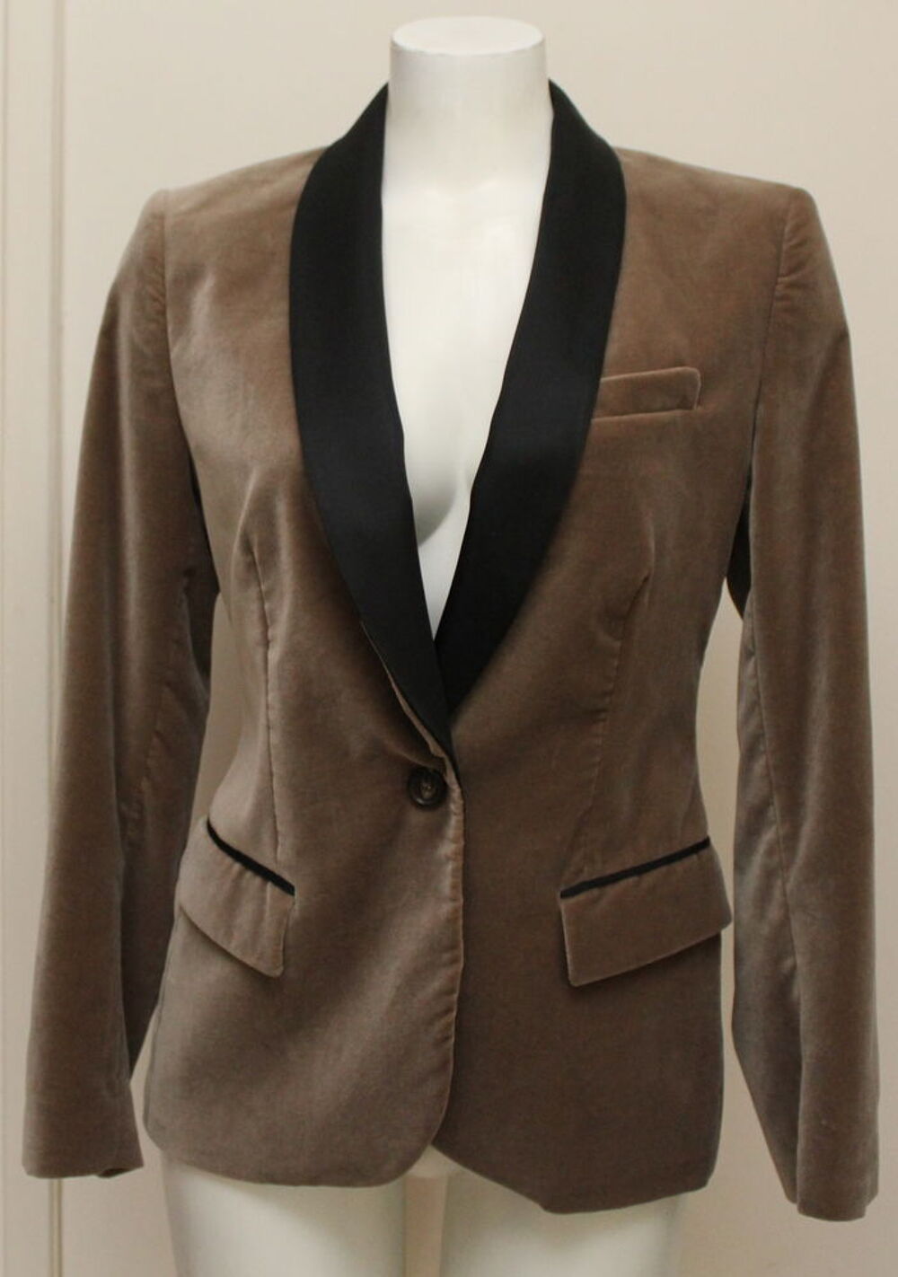 Veste velours col ch&acirc;le ALBERTO BIANI T.40 Fr Vêtements
