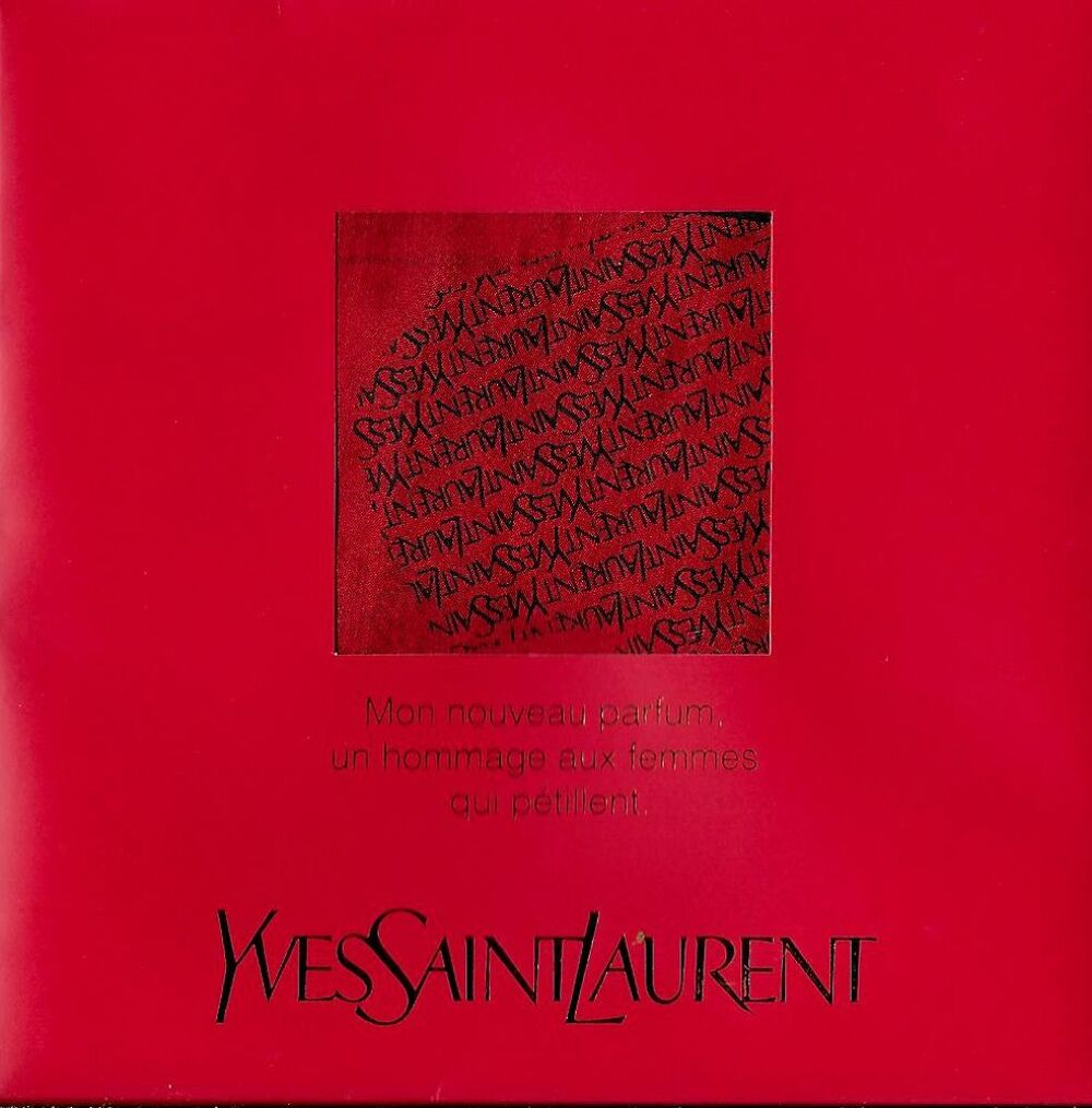 V&eacute;ritable pochette carr&eacute; de soie Yves St Laurent 