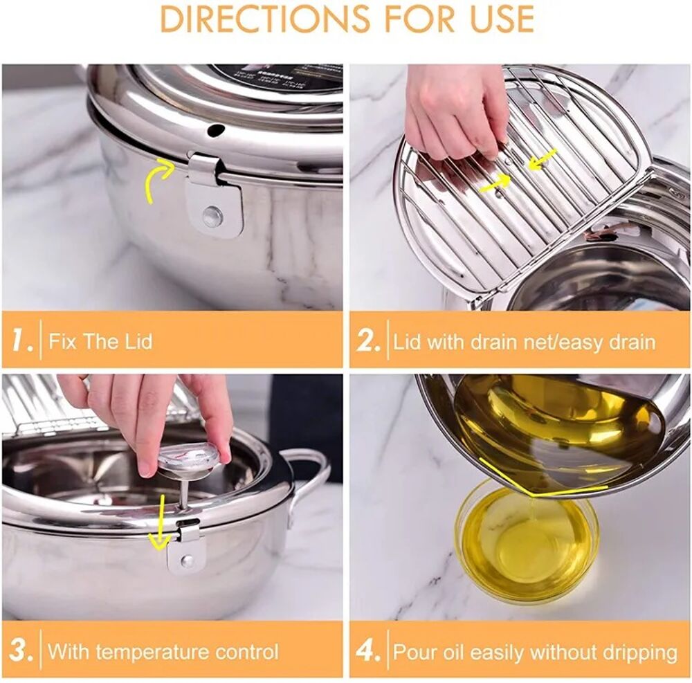 Friteuse Japonaise &agrave; Huile en acier Inoxydable Alimentaire, Electroménager