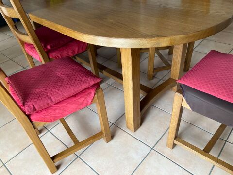 Lot de 6 chaises paillées en chêne massif 150 Peyrehorade (40)