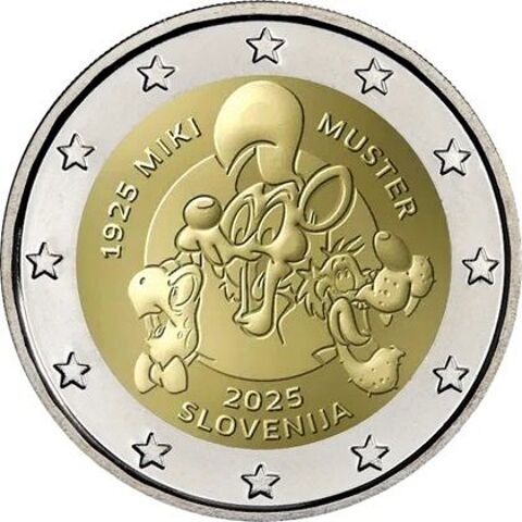 2 euros commemorative Slovenie 2025 Miki Muster UNC Colombes (92)