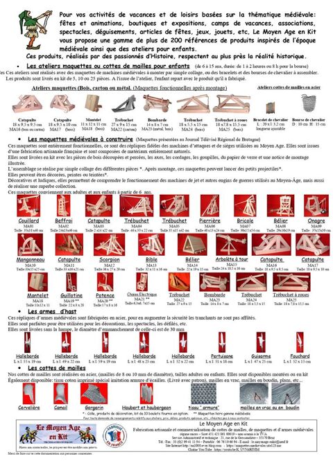 Maquettes et atelier m�di�val 1 Rennes (35)