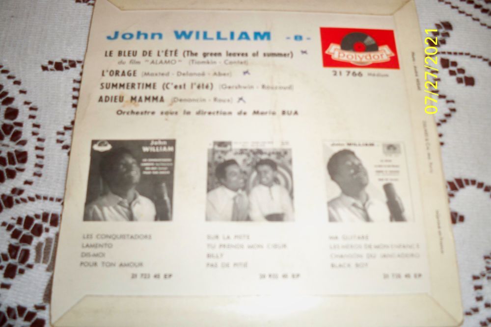 JOHN WILLIAM 45T " SUMMERTIME" Audio et hifi