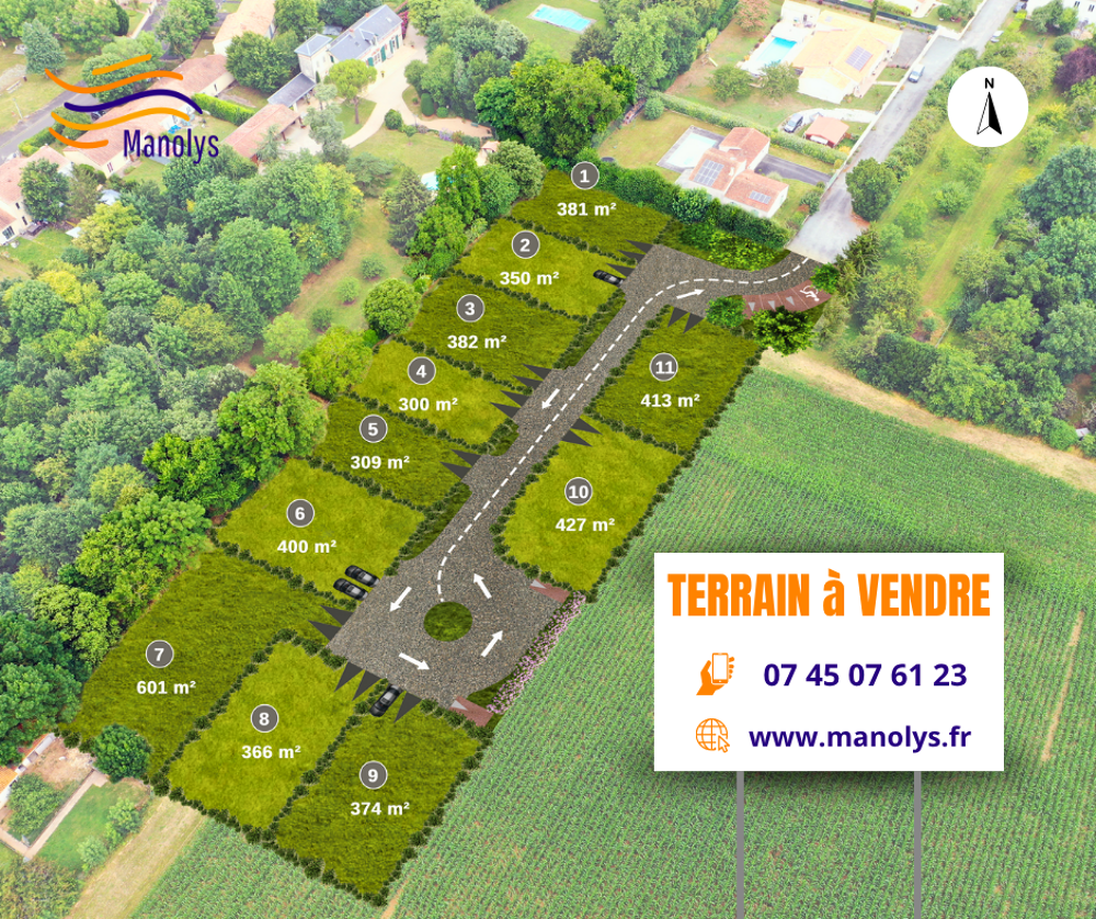 Vente Terrain Terrain viabilisé et constructible de 309 m² Saint-georges-du-bois