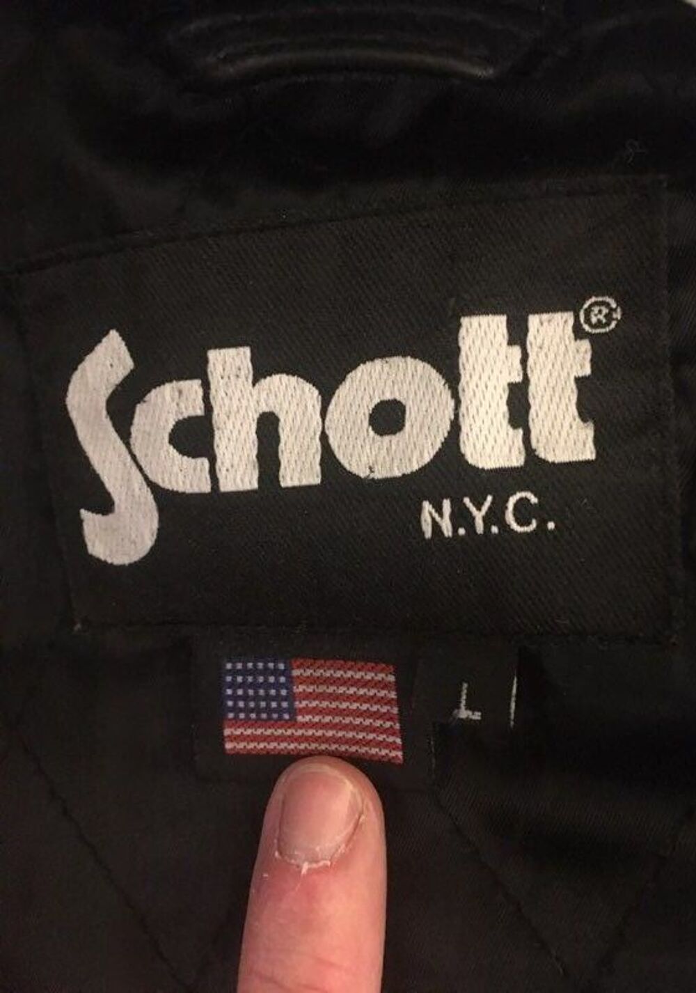 veste en cuir schott Vêtements