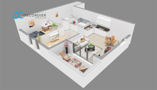  Appartement � vendre 3 pi�ces 64 m�