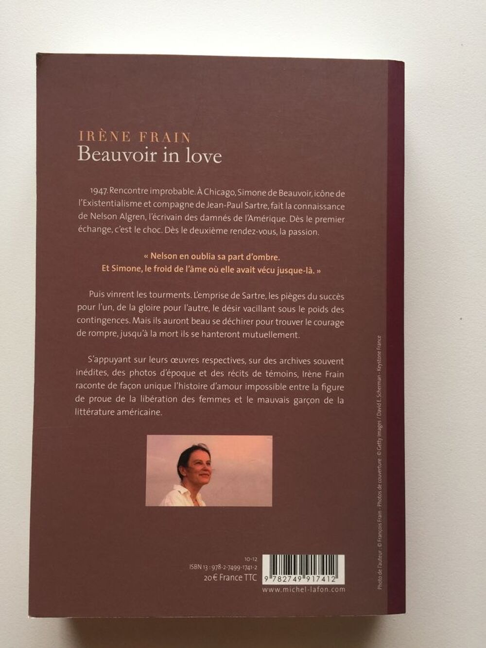Livre &quot; Beauvoir in love &quot; Ir&egrave;ne frain Livres et BD