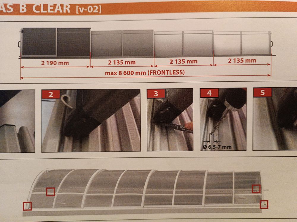 ABRI PISCINE NEUF coulissant 8,60 x 4,75?Prix 6900 � Sports