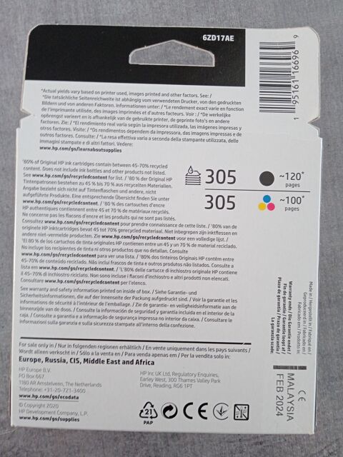 Cartouche d'encre HP neuve 5 Chlons-en-Champagne (51)