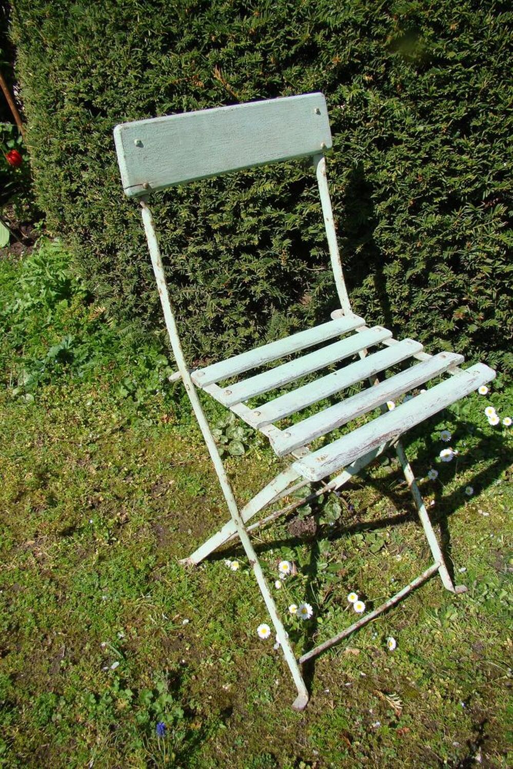 Ancienne chaise de jardin pliante - ann&eacute;es 1930 Jardin