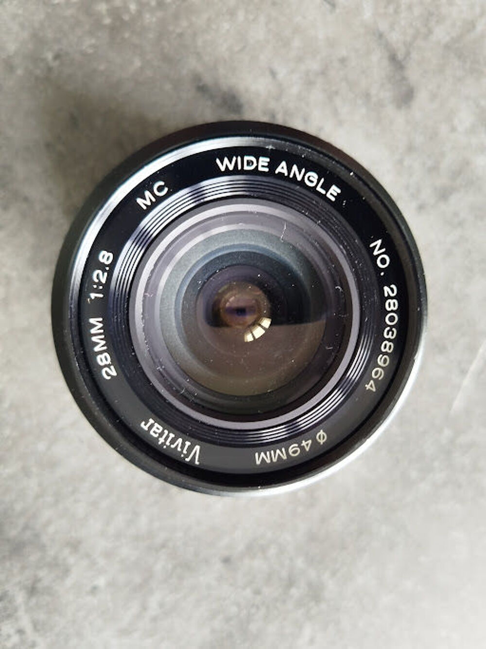 objectif Vivitar 28mm 1:2.8 MC Wide Angle 49mm Photos/Video/TV