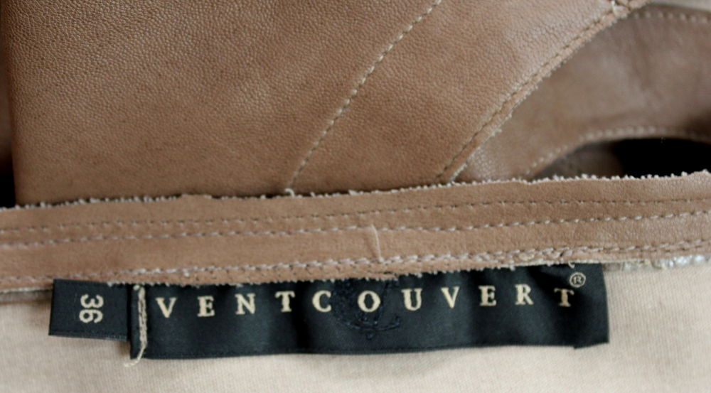 Robe cuir taupe VENT COUVERT T.36 Fr Vêtements