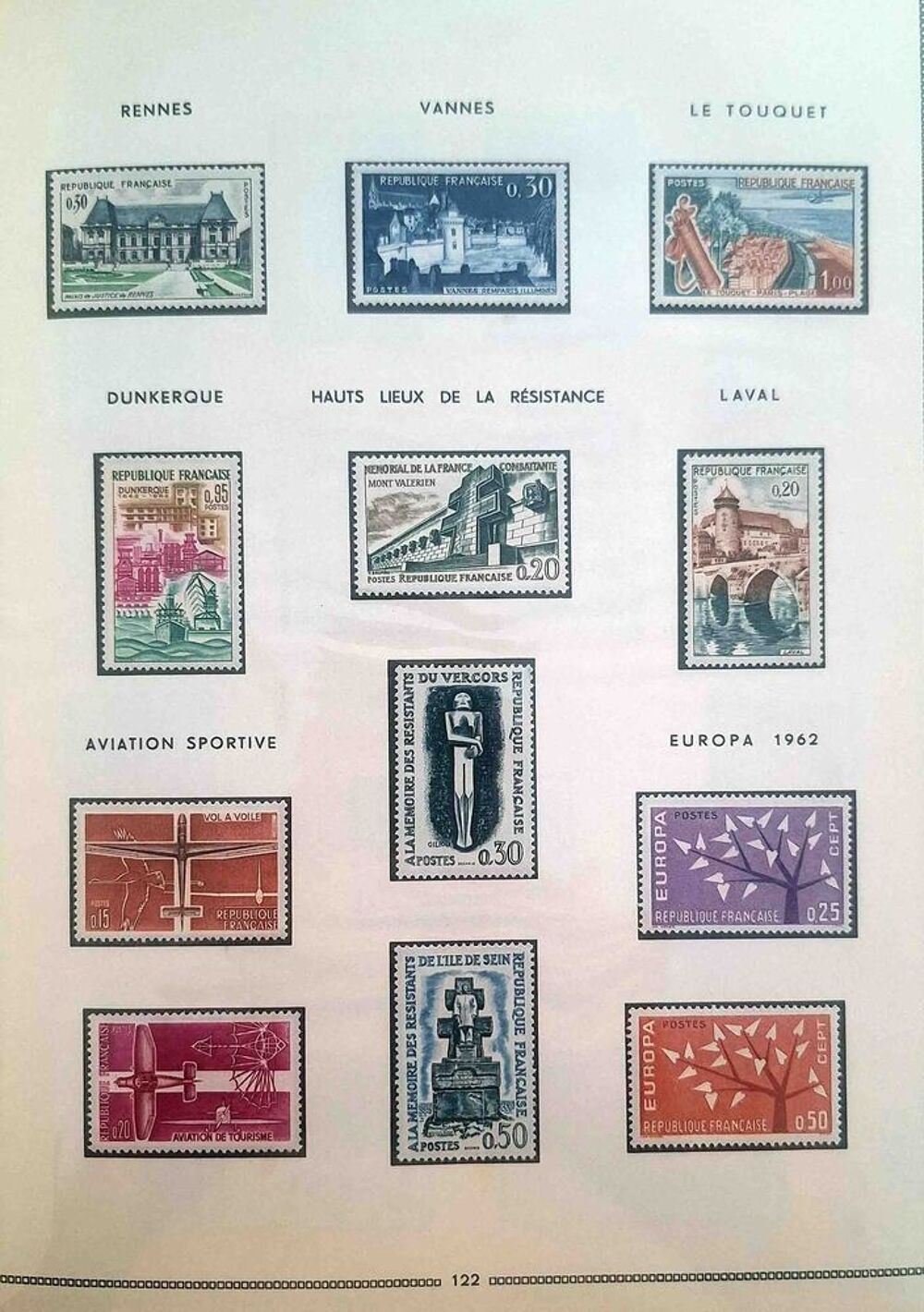 S&eacute;rie de timbres de collection de France G14 