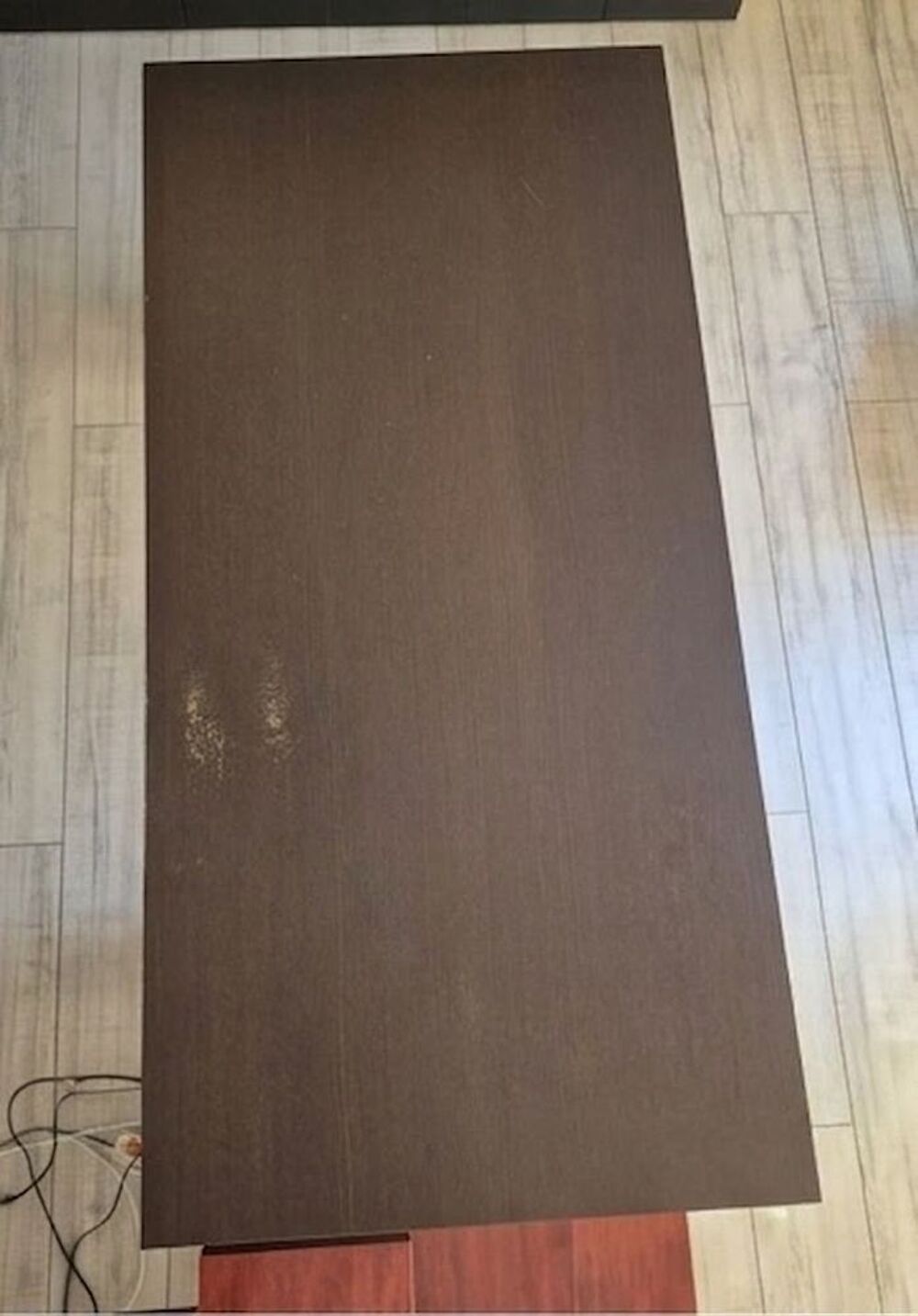 Grand bureau design weng&eacute; / brun fonc&eacute; - 150 x 70 cm Meubles