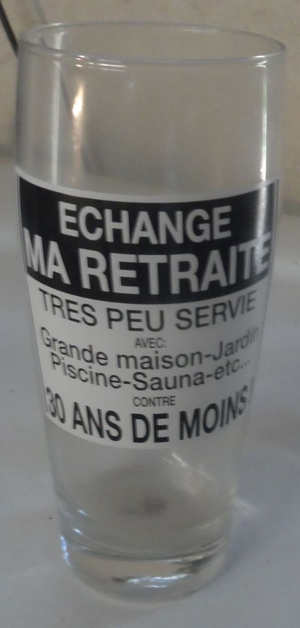 Verre fantaisie retraite en verre neuf vintage
Hauteur 13,5 Cuisine