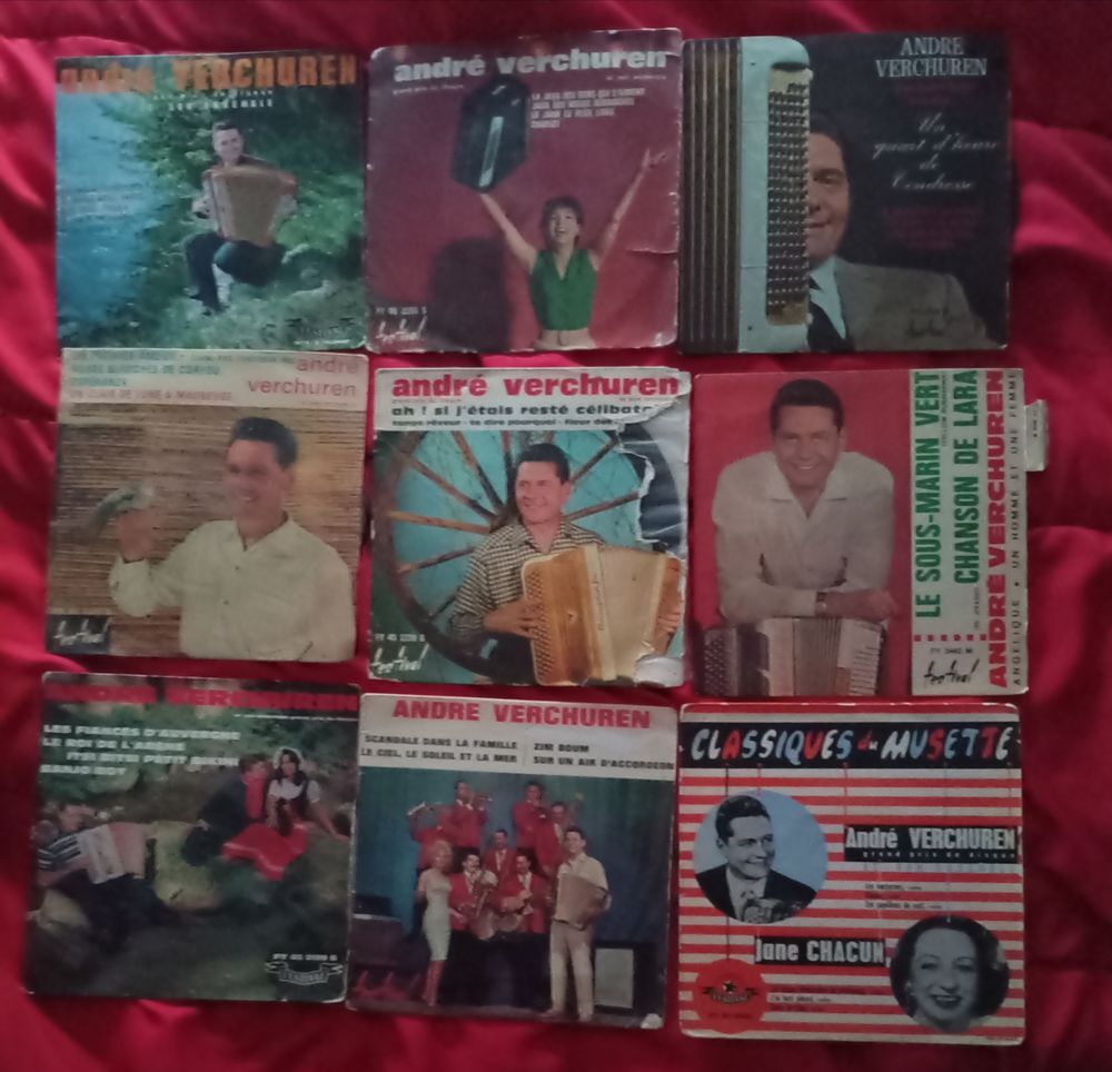 LOT DE 76 X DISQUES 45 TOURS FRANCAIS // A/ CD et vinyles