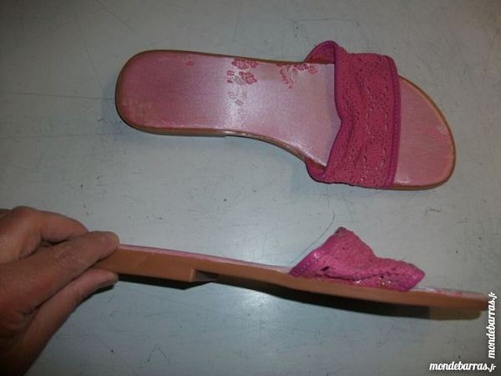 Mules Fuchsia pointure 38-neuves &agrave; 4  Chaussures