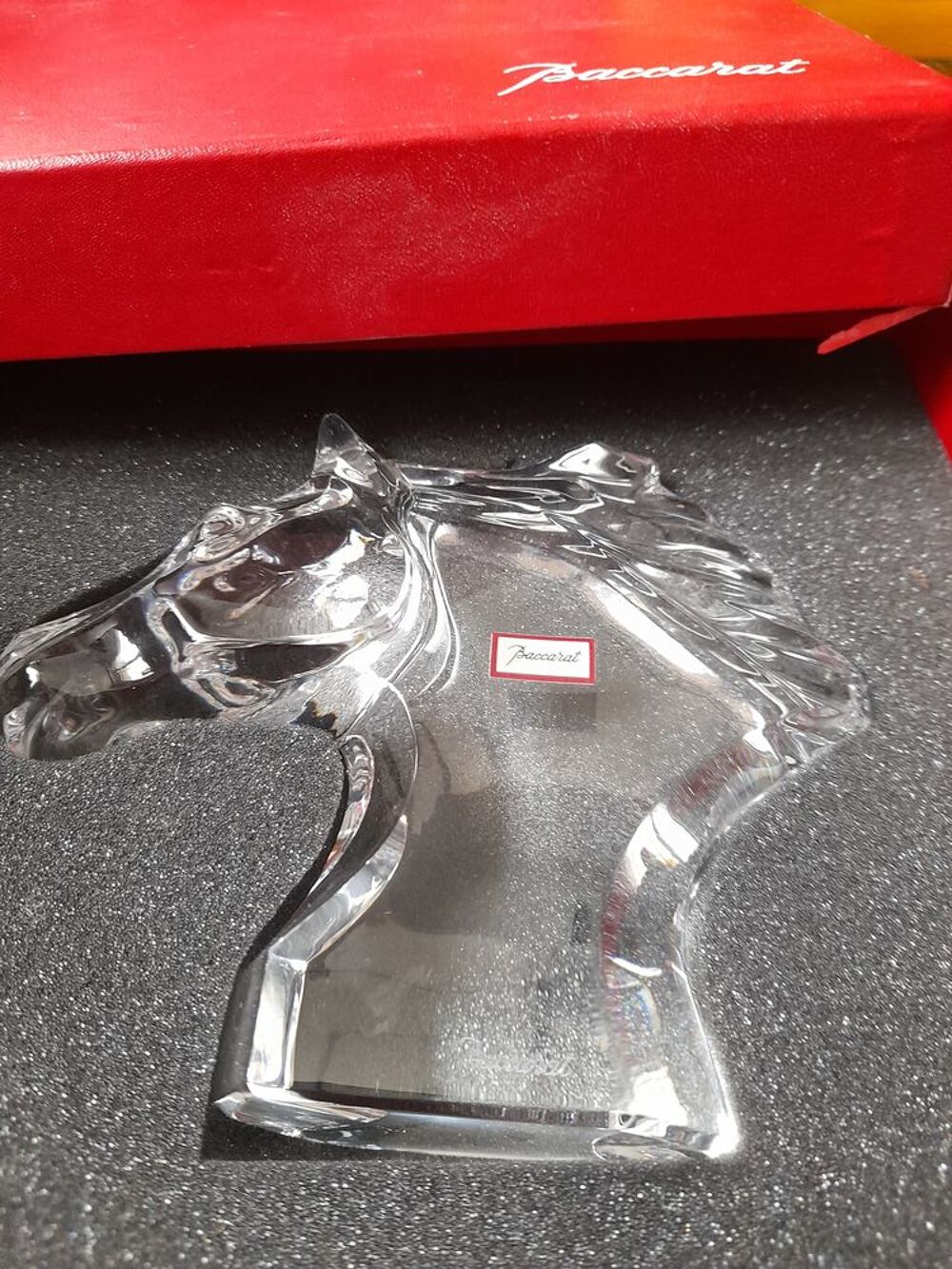 T&ecirc;te de cheval en cristal Décoration
