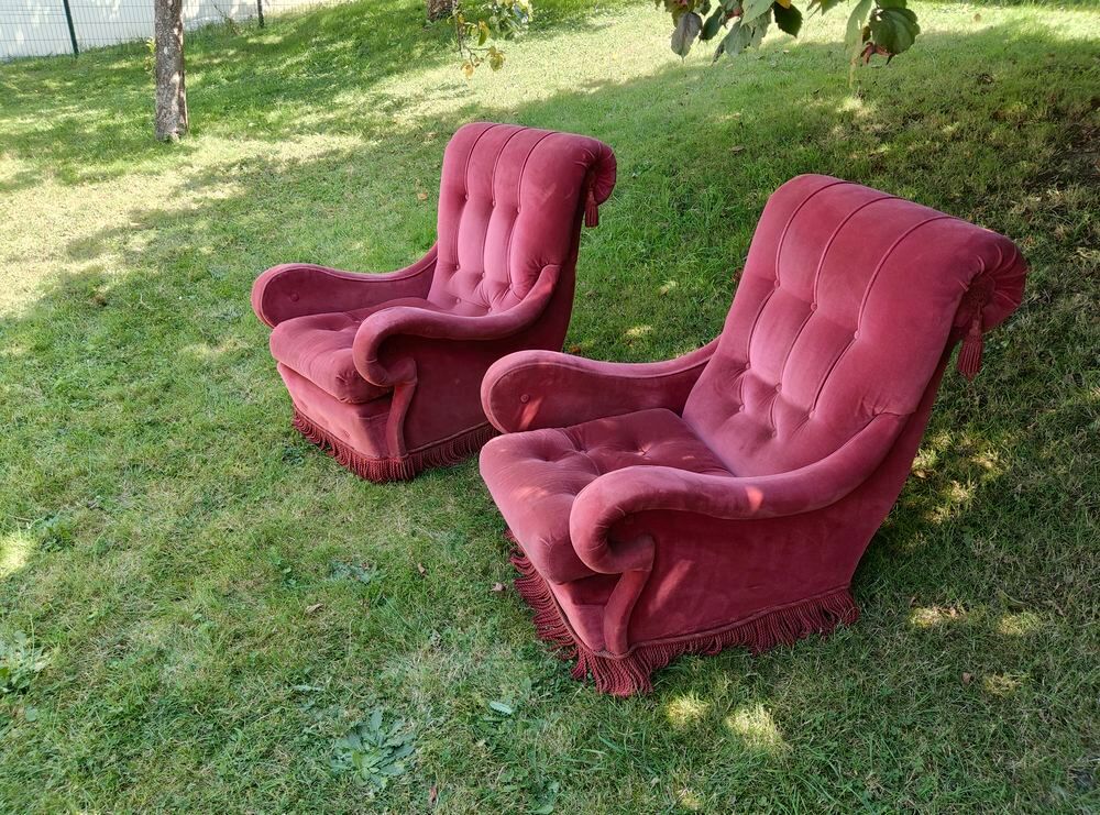 Fauteuils crapaud rose Meubles