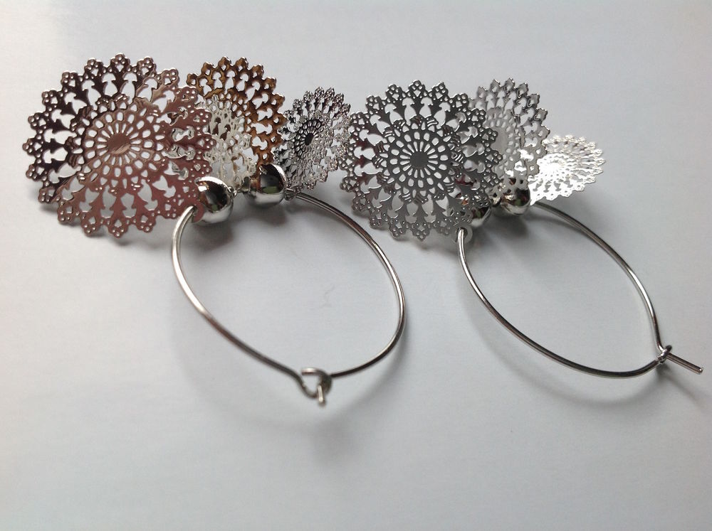 BOUCLES OREILLES ARGENT&Eacute; 3 SOLEIL/ANNEAU Envoi Possible
Bijoux et montres