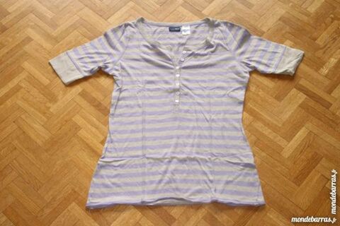 Tee-shirt rayures et boutons (V11) 2 Tours (37)