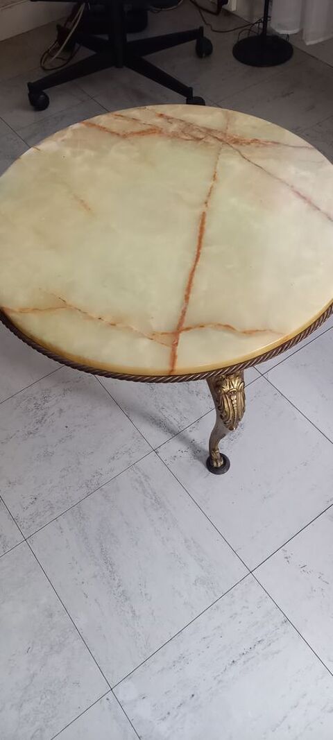TABLE BASSE  RONDE   ONYX et BRONZE   TBE    BAYONNE 260 Bayonne (64)