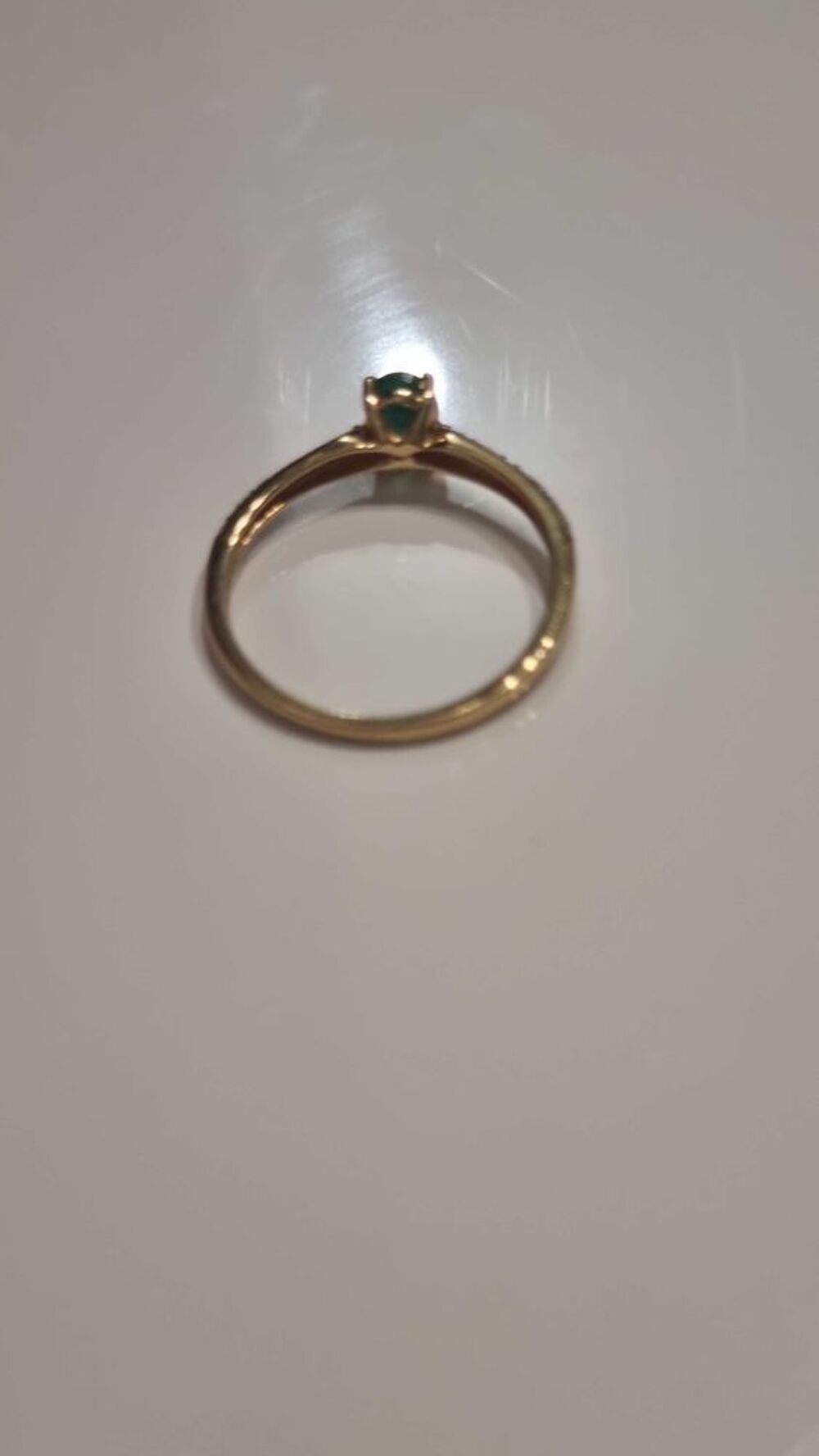 Bague or jaune &eacute;meraude Bijoux et montres