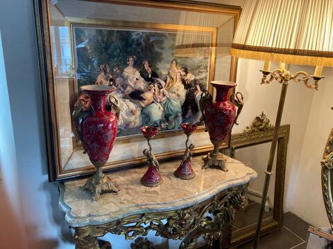lgante paire de vases en porcelaine et bronze 630 Brettes (16)