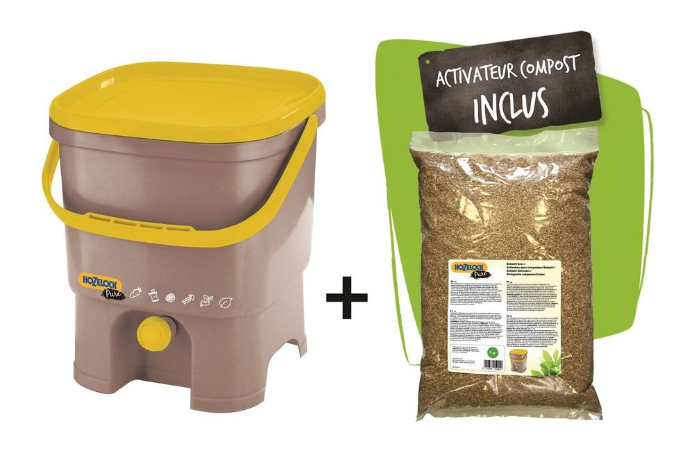 HOZELOCK composteur cuisine BOKASHI sans odeurs ni vers 16l Jardin