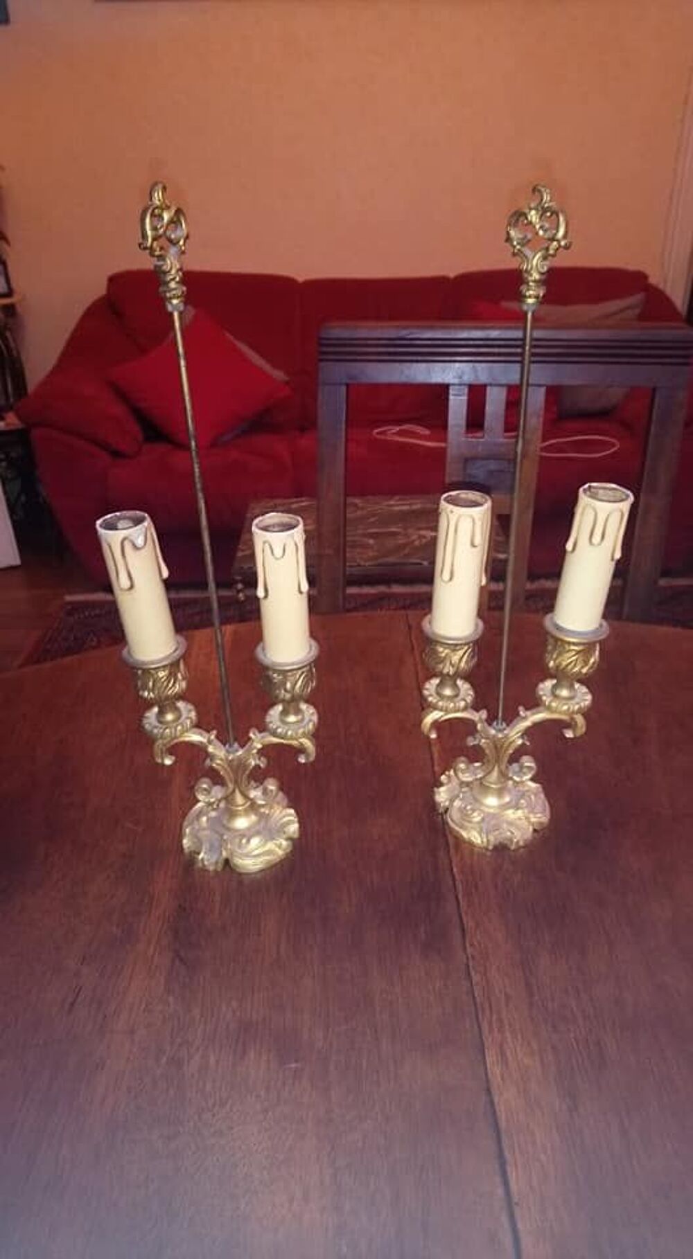 Paire de lampes chandelier Dcoration