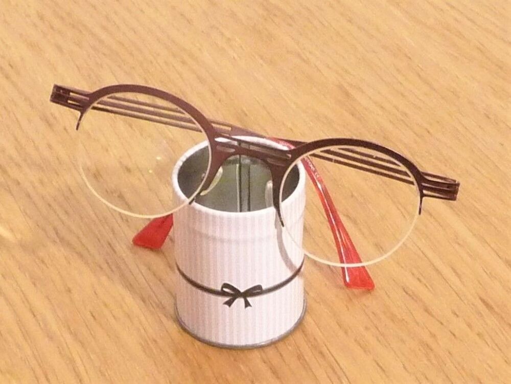 Monture/ Lunette de Vue Ronde Nylor en M&eacute;tal Rouge Bordeaux- Bijoux et montres