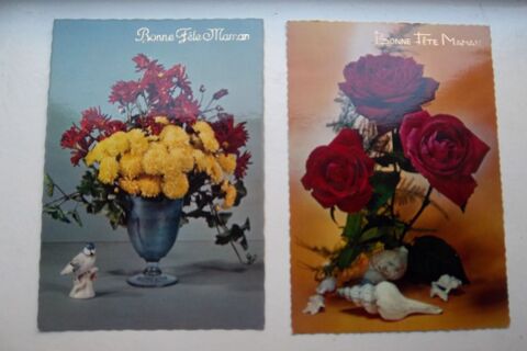 2 anciennes cartes postales bonne fête maman 1 Colombier-Fontaine (25)
