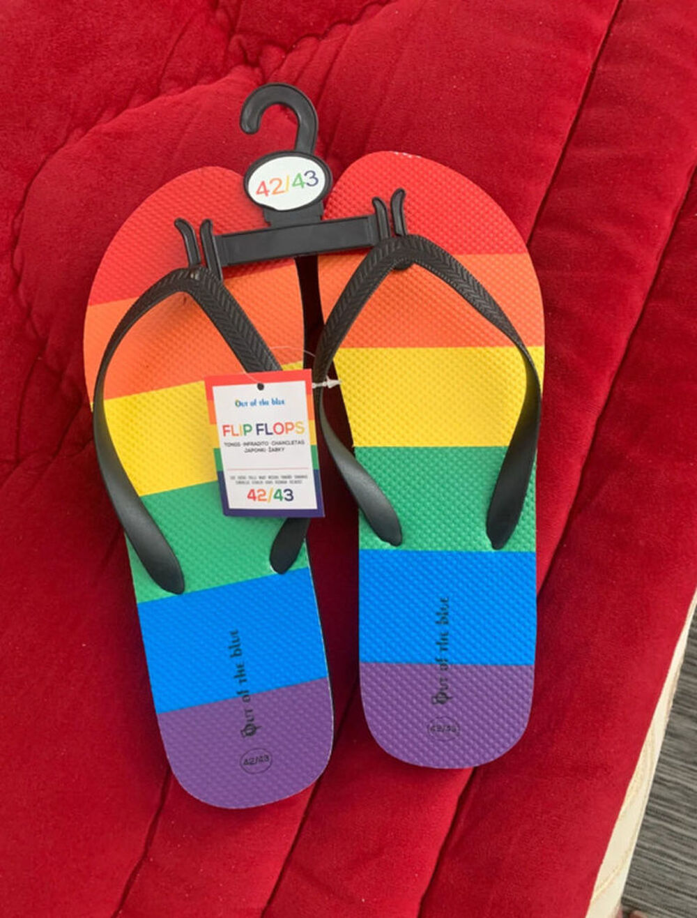 Tang Arc en Ciel Multicolore Taille 42/43 Neuf petit d&eacute;faut Chaussures