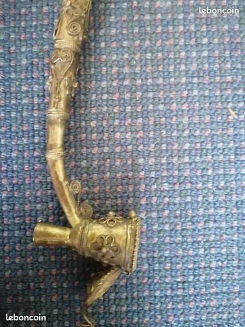 pipe laiton bronze doré art décoration tabac maison salon 40 Sarzeau (56)