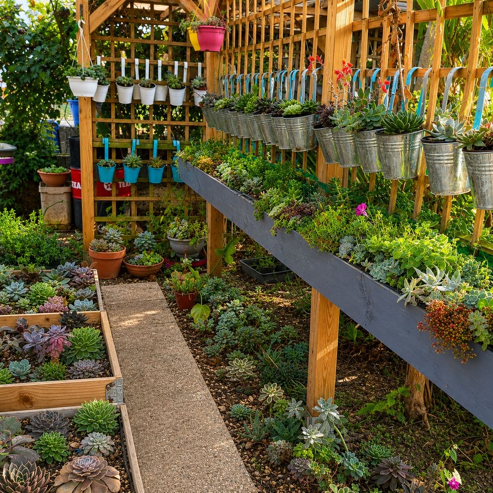 Boutures de plantes succulentes - plusieurs lots Jardin