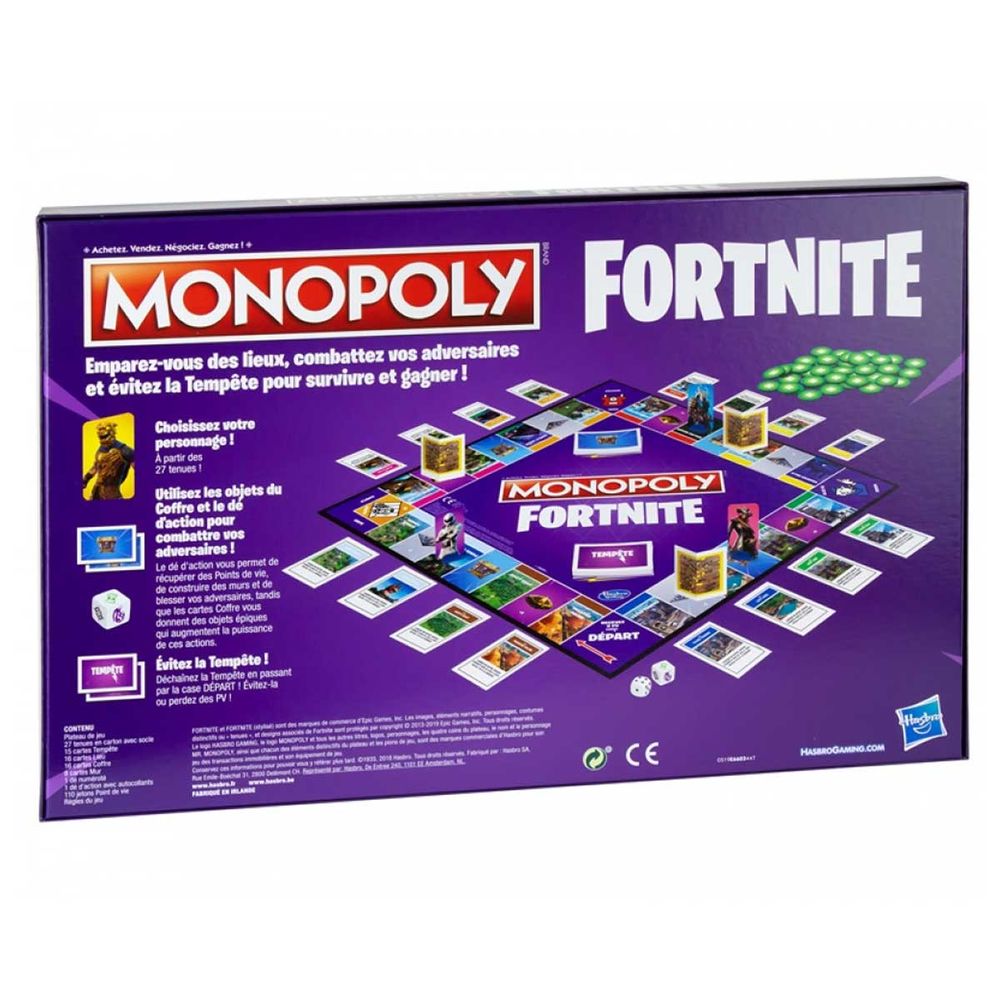 Monopoly Fortnite Jeu de Soci&eacute;t&eacute; Nouvelle Edition en Fran&ccedil;ai Jeux / jouets