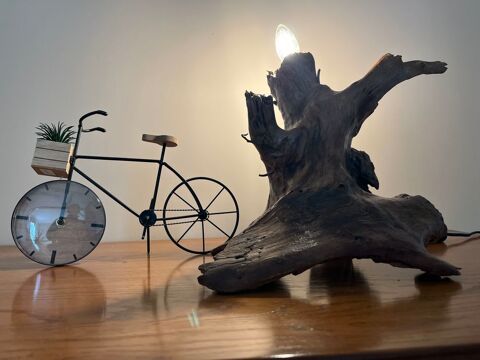 Lampe bois fate artisanale 48 Orry-la-Ville (60)