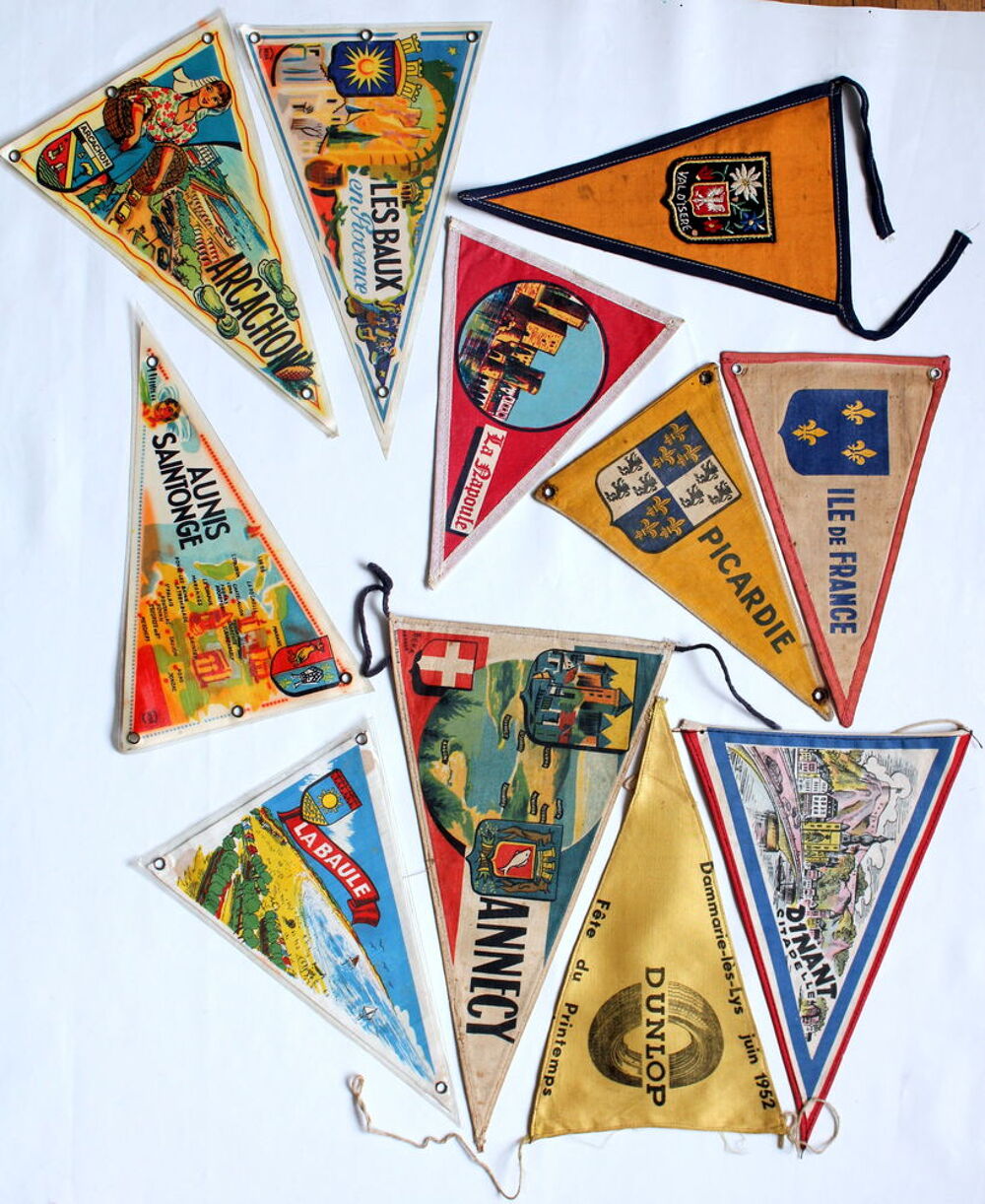 Fanions ancien Touring Club de France Cyclisme Sport vintage 