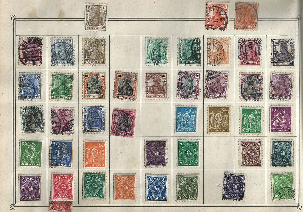 Timbre, 94 timbres d'allemagne , 2 pages 