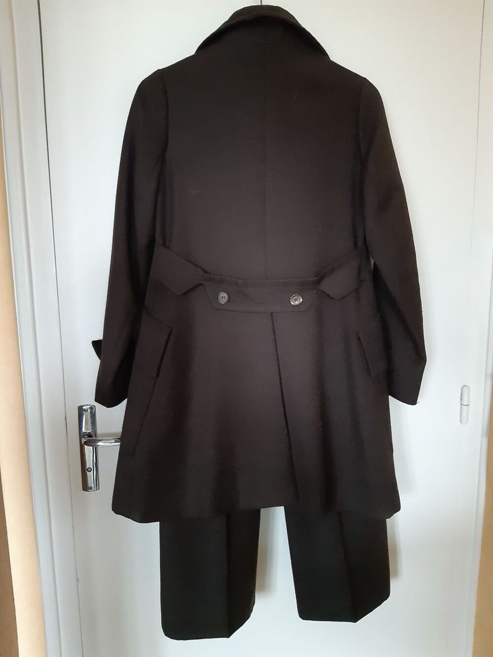 Ensemble Veste Longue &amp; Pantalon 1970 marron. Vêtements