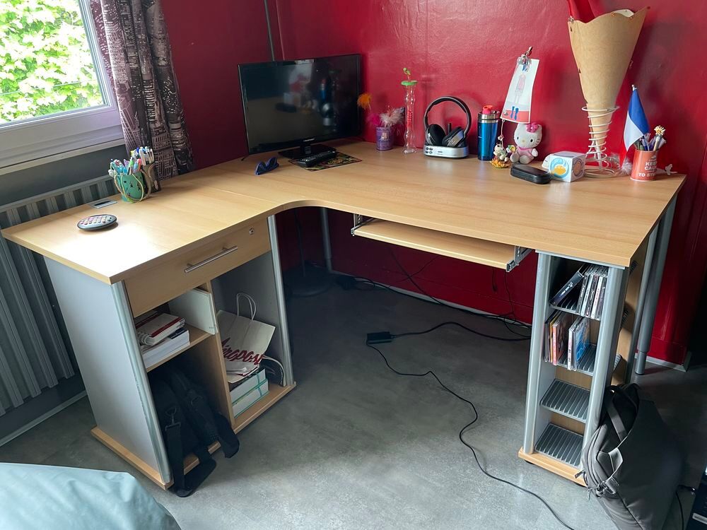 Bureau d'angle multim&eacute;dia Meubles
