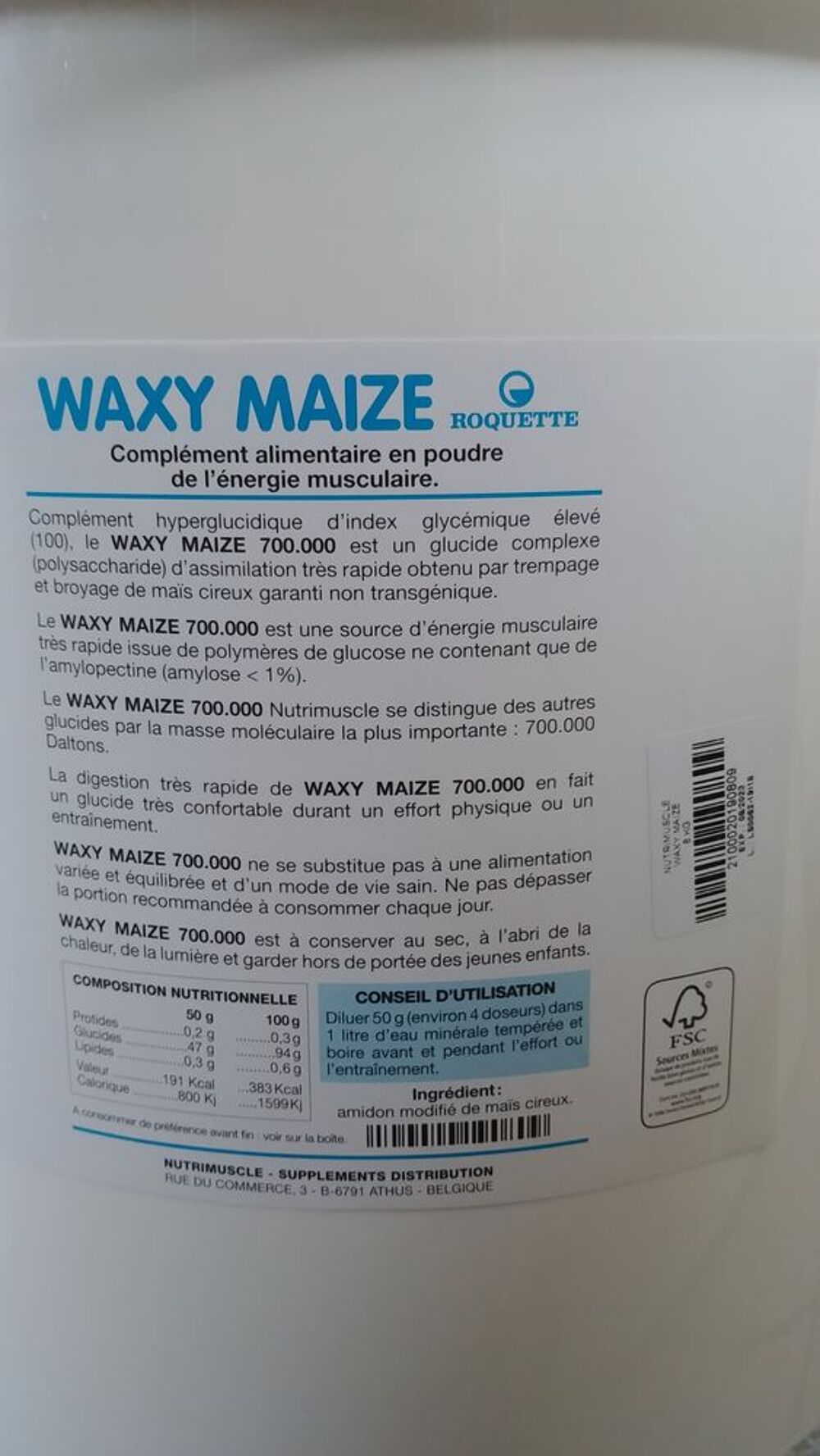 WAXY MAIZE Nutrimuscle 8 kg Sports
