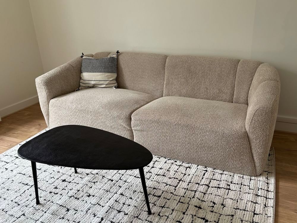 Canap&eacute; JOE 3 places bouclette beige Ba&iuml;ta Home Meubles