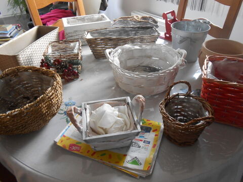 cache-pots en corde, osier bois : toutes tailles : compo No� 1 Marck (62)