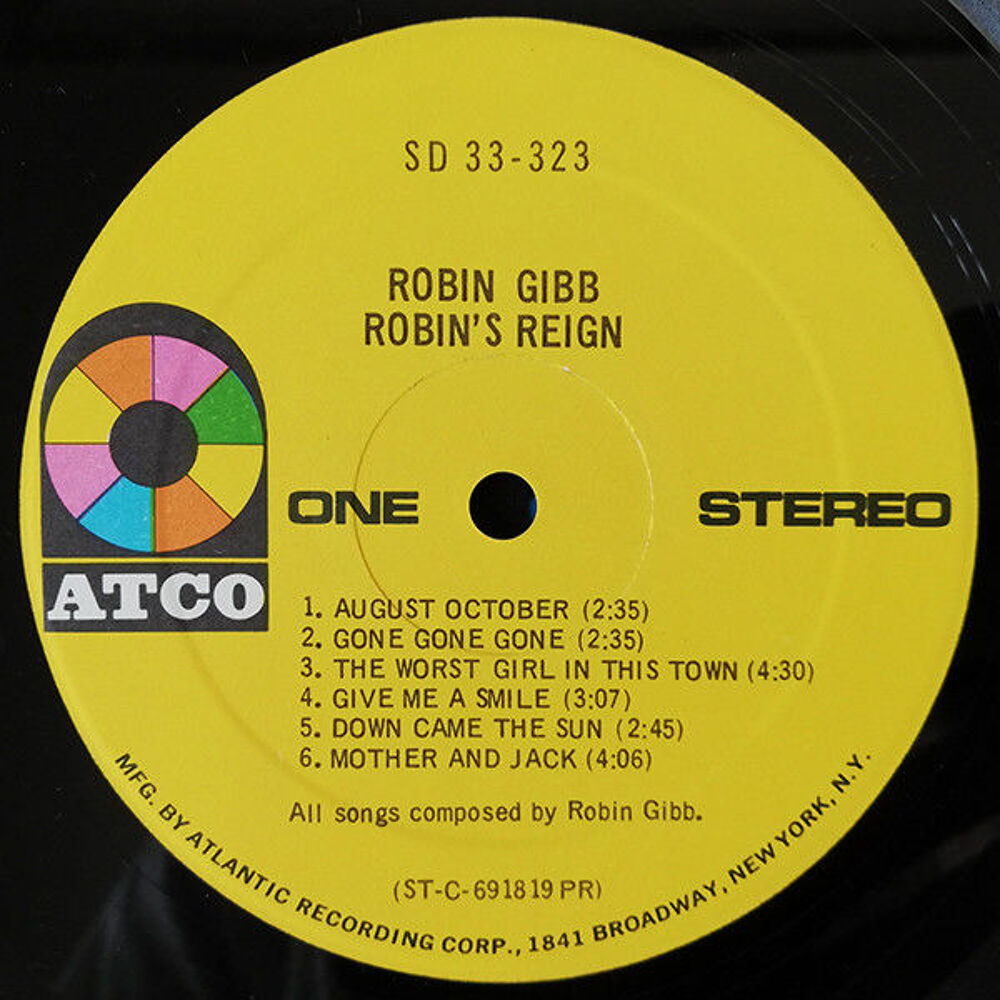 Robin Gibb ? Robin's Reign (1970) ? Polydor ? Tr&eacute;s bon &eacute;tat CD et vinyles
