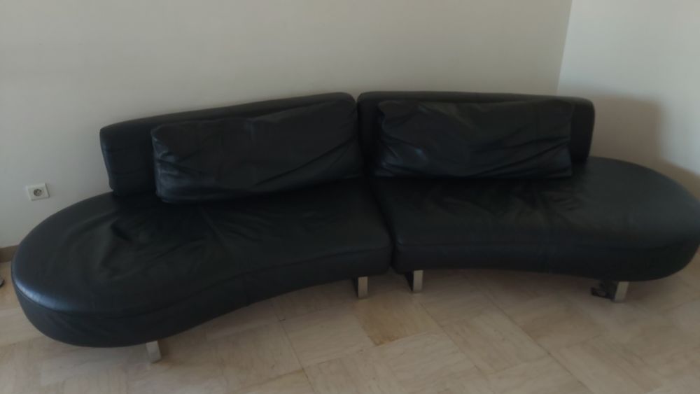 canap&eacute; STEINER cuir noir Meubles