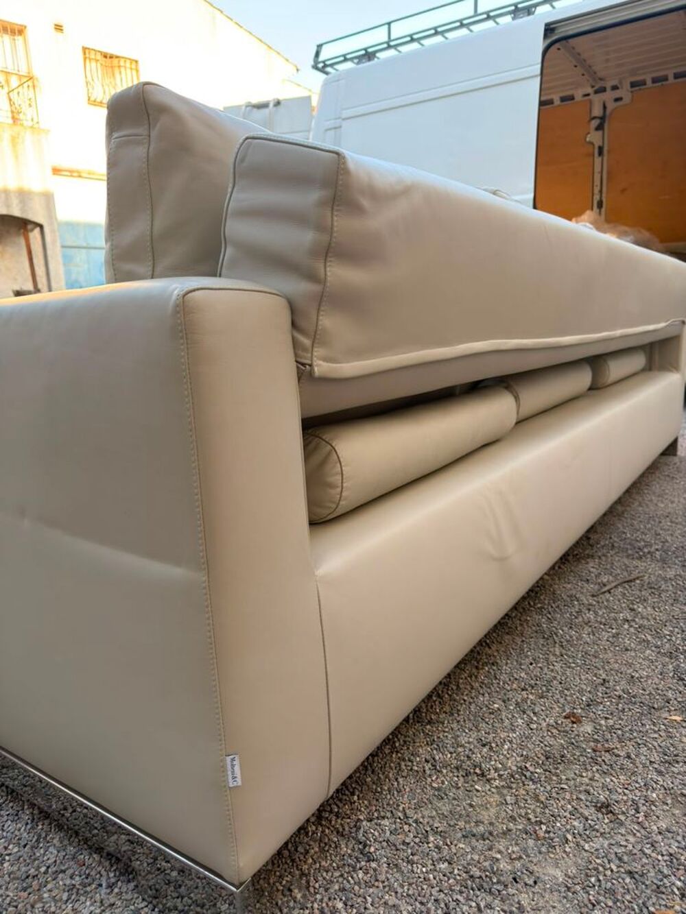 Molteni&amp;C Reversi D260A ? Paire canap&eacute;s cuir ivoire ? Hannes Meubles