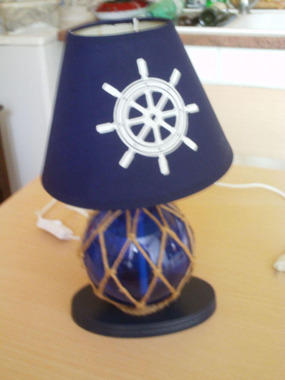 Belle lampe de marin bleu marine boule flotteur220 v N&deg;934 Décoration
