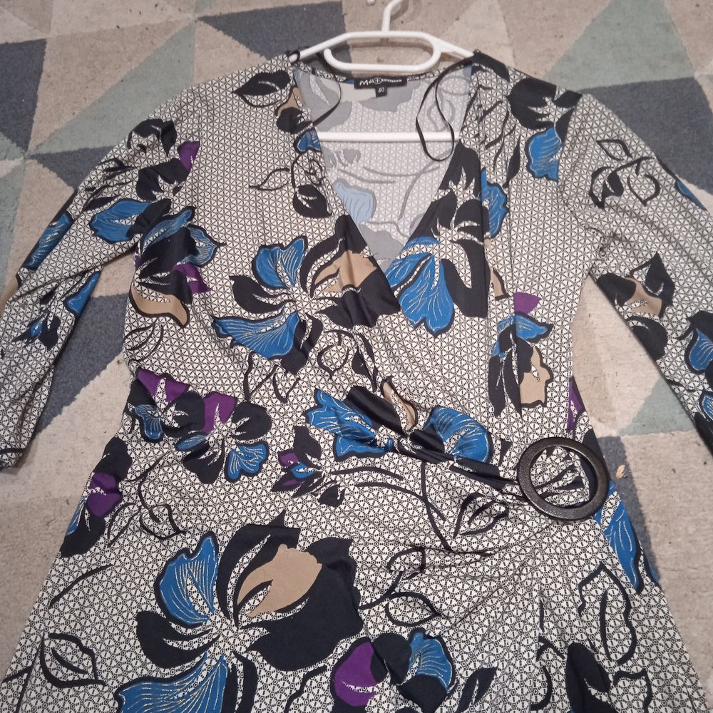 Robe cache coeur manches 3/4 marque mosquitos T 40 95 % visc Vêtements