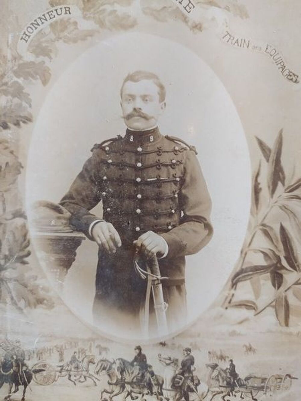 Portrait Militaire Sancerre Artillerie Train des &Eacute;quipages 